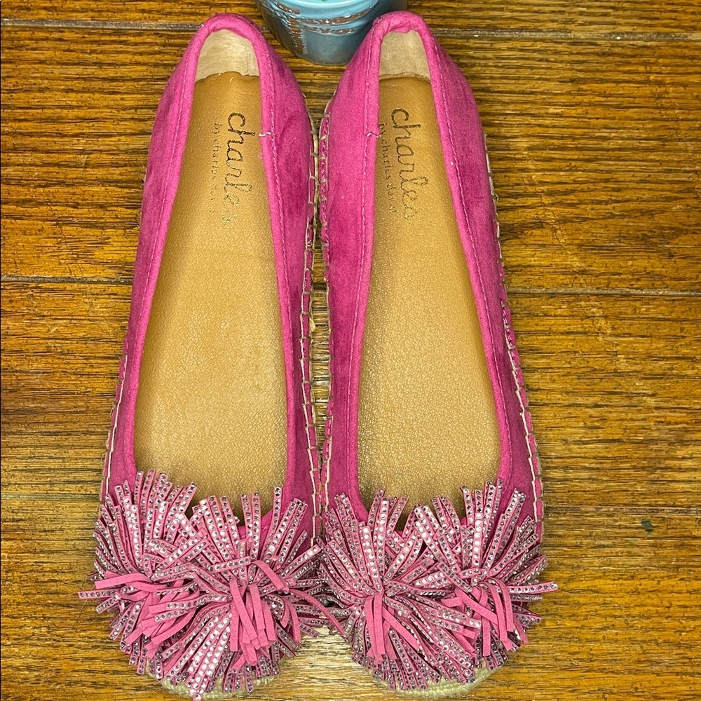 Charles by Charles Davis Women’s Omen Rhinestone Encrusted Pompom Espadrille 6.5 - Picture 11 of 11
